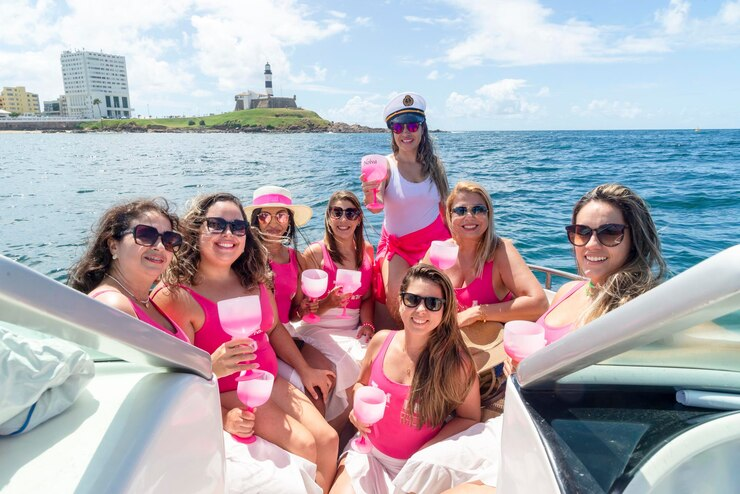 Bachelorette party on a yacht
