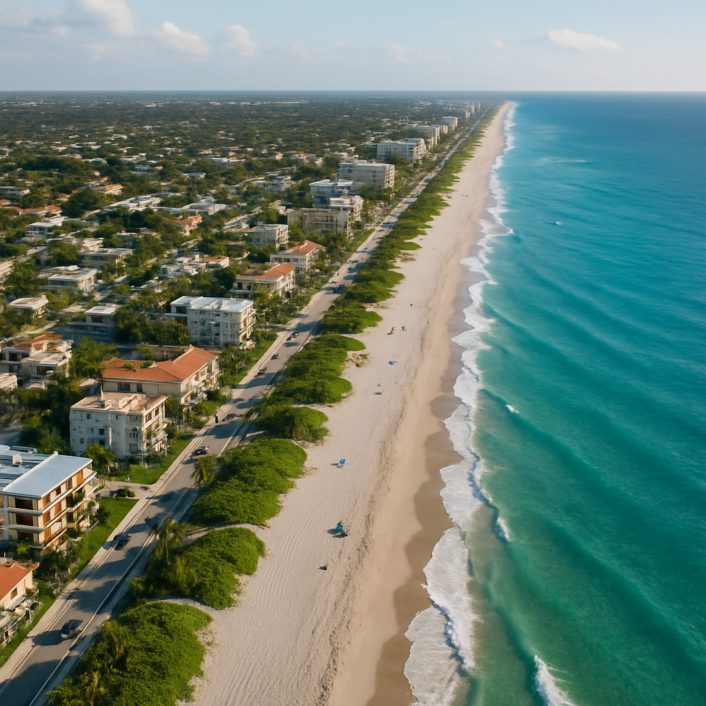 delray beach drone shot
