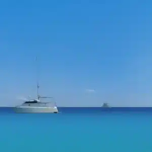 Yacht in the distance
